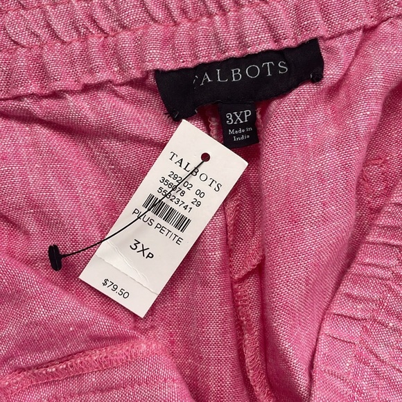 Talbots Pink and Beige/Tan Shorts Linen Relaxed Fit 3X Petite Set of 2 Bundle - Picture 5 of 15